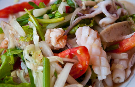 salad sea food in Thai style の写真素材