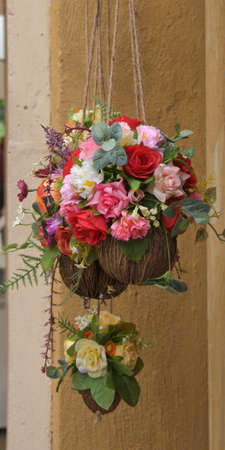 basket flowerの写真素材