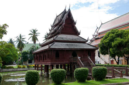 church wood in poolの写真素材