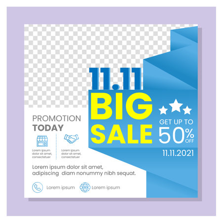 sale banner template design for social media post and feed, vector illustrationのイラスト素材