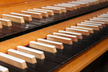 Pipe organ keyboard
