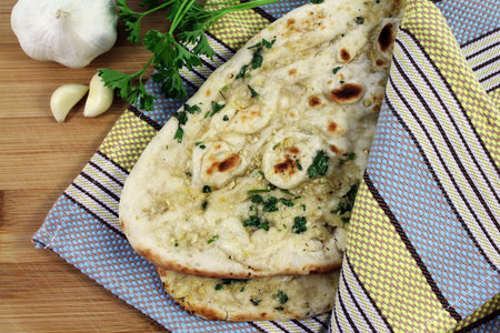 Garlic Naan, Indian flat bread