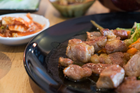 Pork Steak. (Japanese food)の写真素材
