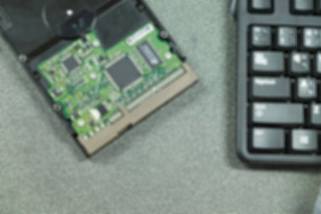 Harddisk and keyboard.