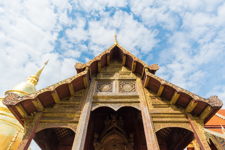 Wat Phra Sing Waramahavihan, Chiangmai, Thailand.の写真素材