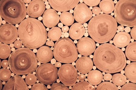 Transverse of wooden, Wood texture background. (vintage tone)の写真素材