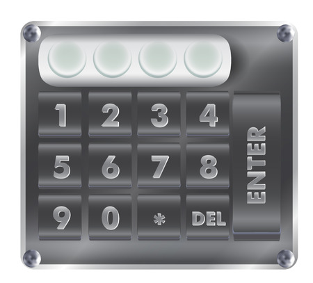 Numerical digital security lockのイラスト素材