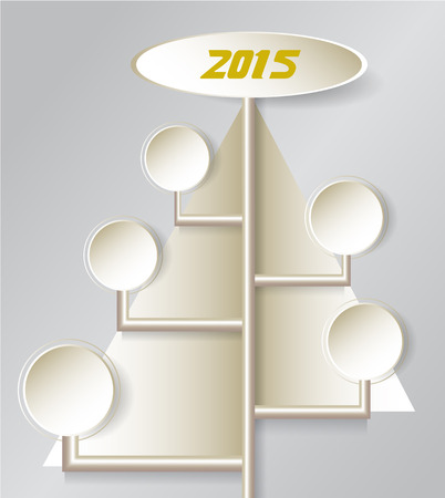 Stylized Christmas paper treeのイラスト素材