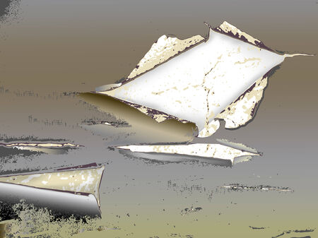 Grunge background with cracked plaster holeのイラスト素材