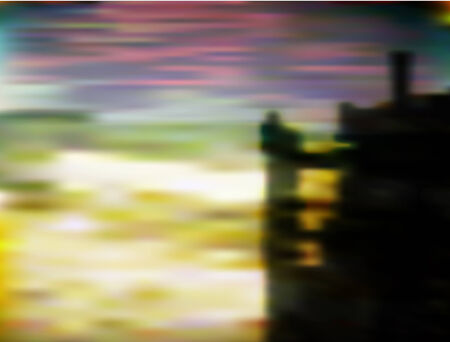 Haunted shadow castle on a beach at sunsetのイラスト素材