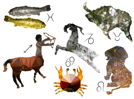 Planetary symbols of the Zodiacのイラスト素材