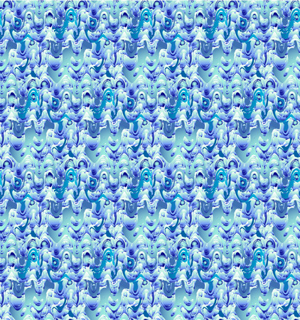 Abstract winter pattern with snowballs and wavesのイラスト素材