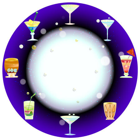 New Year refreshing cocktails to toastのイラスト素材