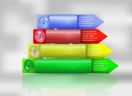 Modern infographics step by step template for webdesignのイラスト素材