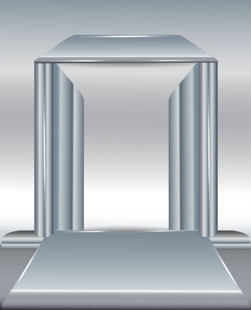 Template for webdesign in the shape of a grey gateのイラスト素材