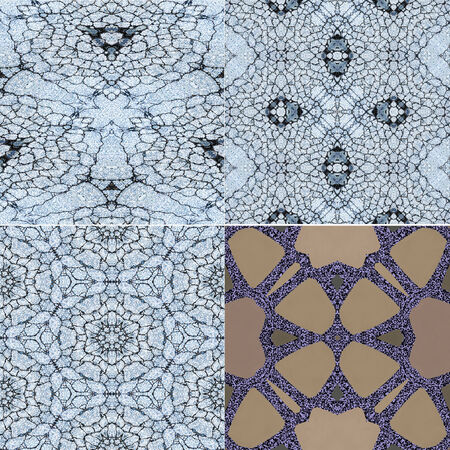 Abstract seamless pattern reminiscent of an old mosaic tilesの写真素材