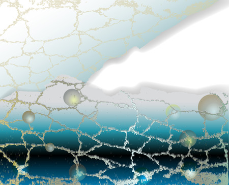 Abstract background with grid and moleculesのイラスト素材