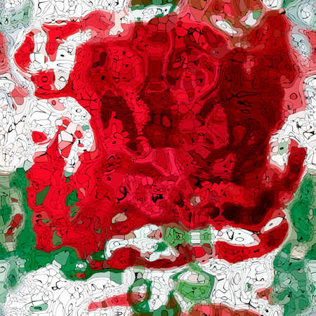 Mosaic generated texture with red roseの写真素材