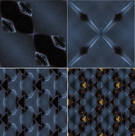 Set of generated textures with abstract glass objectsの写真素材