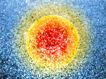 Abstract background of crystals with stylized sunのイラスト素材