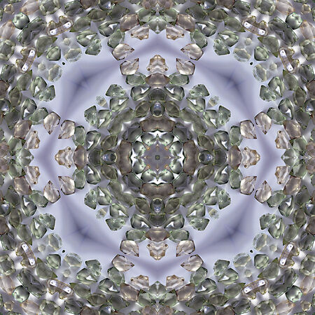 Abstract kaleidoscopic glass object of generated textureの写真素材