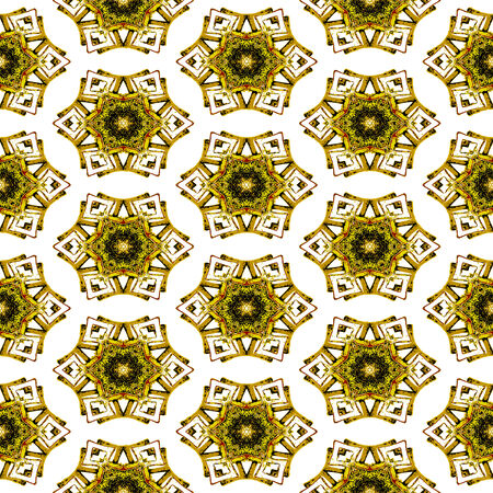 Seamless christmas pattern with gold starsのイラスト素材