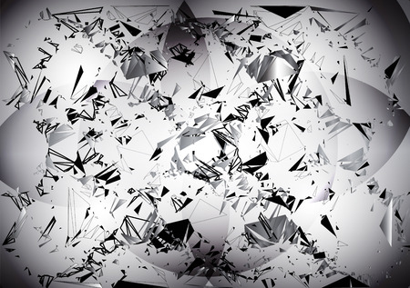 Abstract black and white background with geometric motifsのイラスト素材