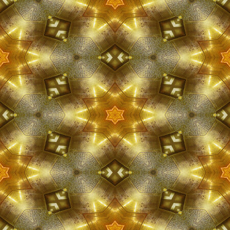 Seamless christmas pattern with gold stars and raysの写真素材