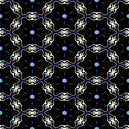 Abstract seamless pattern with circles and raysの写真素材