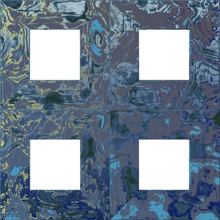 Background of wooden blue structure with windowsのイラスト素材