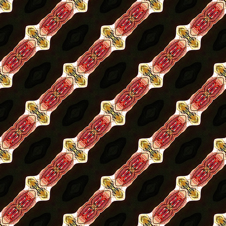 Abstract seamless pattern resembling red belts with buckleの写真素材