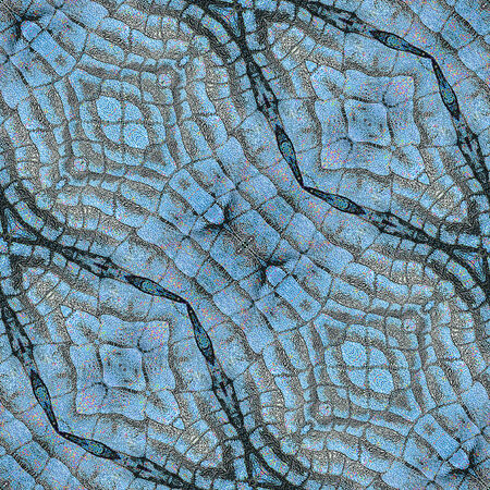 Seamless abstract pattern of blue snake skinの写真素材
