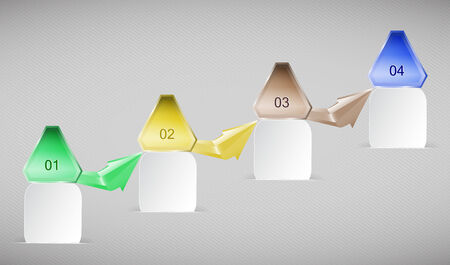 Design infographics step by step template with triangles and arrowsのイラスト素材