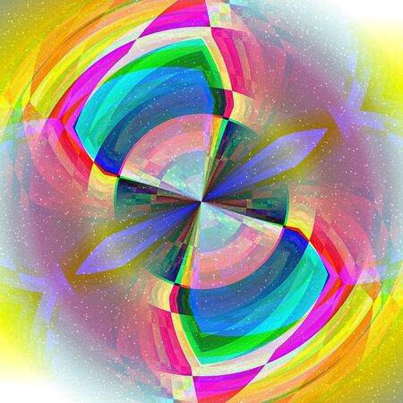 Abstract shape with spectral raysの写真素材