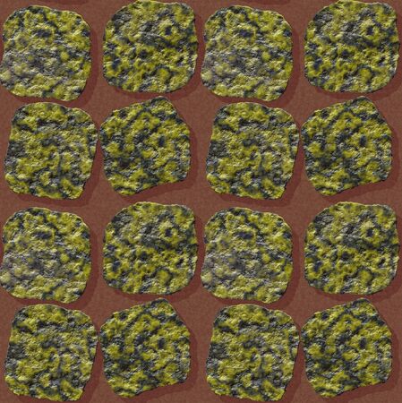 Seamless pattern of pavement with cracked stonesの写真素材