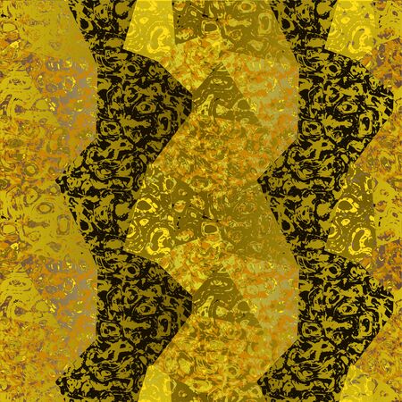 Abstract seamless gold and black background resembling brocade fabricのイラスト素材
