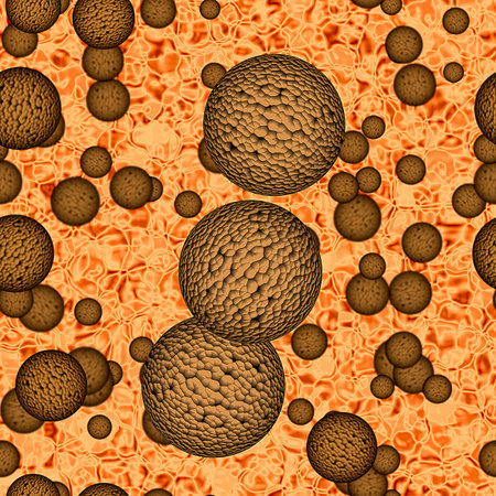 Organic background with tissue and black viruses