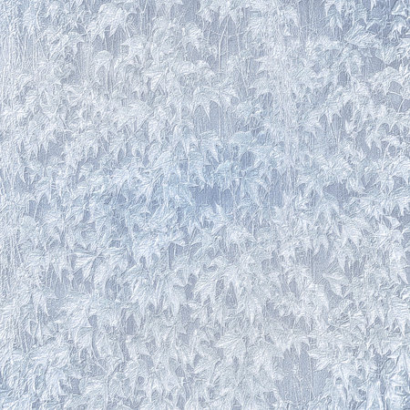 Relief embossed snowy winter background with ivy leaves