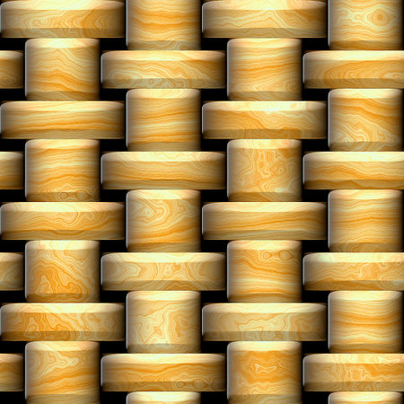 Wooden seamless pattern of logs with the brushed edges