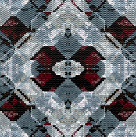 Abstract 3d futuristic mosaic background of gray and red cubes