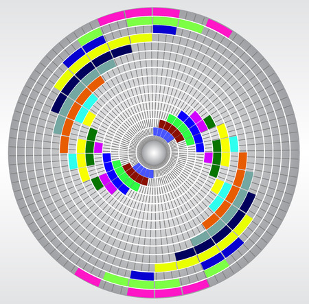 Abstract geometric diagram with rounded cells and meshのイラスト素材