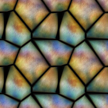 Abstract seamless rainbow pattern of polygonal stonesの写真素材