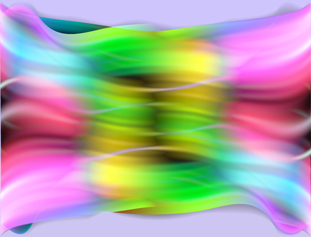 Abstract colorful wavy background of blurred shapes. Pink, red, green, yellow and blue patternのイラスト素材