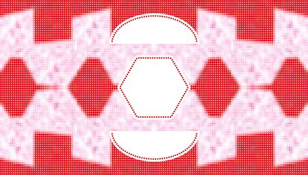 Design template with abstract seamless retro pattern with ovals and bannersのイラスト素材