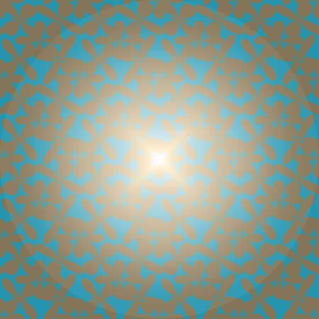 seamless pattern of yellow flowers on a blue background with volumetric effect is great for fabricのイラスト素材