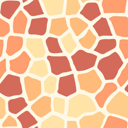 Giraffe skin seamless pattern. Safari Collection. Animal skin. Africa abstract pattern for design.のイラスト素材