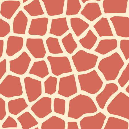 Giraffe skin seamless pattern. Safari Collection. Animal skin. Africa abstract pattern for design.のイラスト素材