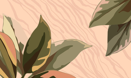 templates for poster, covers with abstract natural and botanical patterns. Multicolored large leaves...