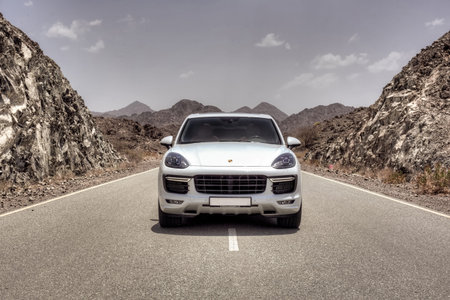 Porsche cayenne GTS in the rocky mountains