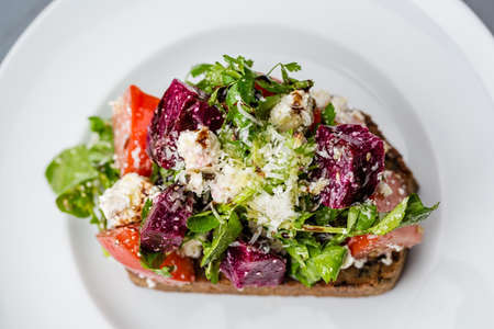 Bruschetta with vegetablesの写真素材